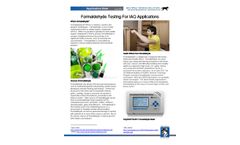 Formaldehyde Testing for IAQ Applications - Application Note