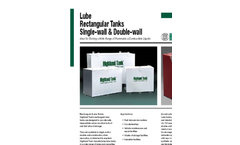 Highland - Single-Wall Rectangular Lube Tanks - Brochure