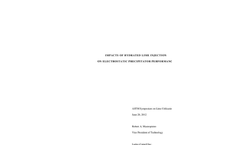 Impact Of Hyrdated Lime Injection On Electrostatic Precipitator Performance, 2012