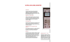 Overhoff - Model 93-WR-T-HTO - Ultra Low Level Monitors Brochure