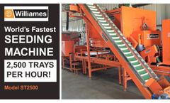 World`s Fastest Seeding Machine - Williames Seeding Line Model ST2500 - Video
