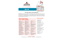 Artemis - Model BIO-40 - One-Step Cleaner and Disinfectant - Datasheet