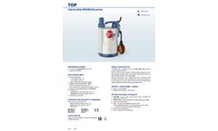 Pedrollo - Model TOP-GM - Submersible Drainage Pumps for Clear Water - Brochure
