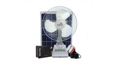 Emiit - Model SHLF101 - Solar Home Lighting & 14 Inch Fan