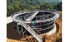 CEC Tanks - Dark Green Industrial Wastewater Holding Tanks for Wastewater Treatment Project