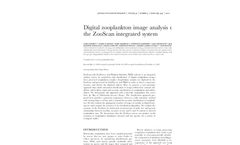 Digital zooplankton image analysis using the ZooScan integrated system`, JPR 2010, Gorsky  Brochure
