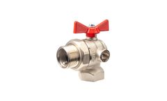 Kaspa - Model DN25 -08.08.552 - Butterfly Angle Ball Valve with Union Connection
