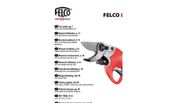 Felco - Model 6 - One-Hand Pruning Shear - Brochure