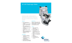 Elster American Meter - Model AC-630 - Diaphragm Meter - Datasheet