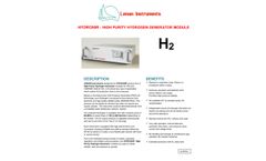 Leman - Model HYDRO50R - High Purity Hydrogen Generator Module - Datasheet