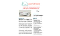 Leman - Model HYDRO 70R - Ultra High Purity Hydrogen Generator - Datasheet