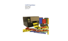 SignMaker - Model VnM8 - Industrial Label and Sign Printer Brochure