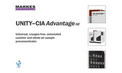 Markes UNITY-CIA Advantage-xr Cryogen-Free, Automated Canister and Whole Air Preconcentration System - Brochure