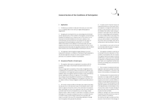 General Section of the Conditions of Participation Brochure