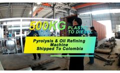 Shippment: 500kg/day plastic to diesel mobile pyrolysis & oil refining plant shipped to Colombia 