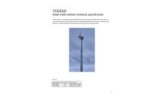 Tuge Energia - Model 60 - Horizontal Axis Small Wind Turbine - Brochure