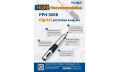PROBEST pH water sensor - Model PPH-500B - RS485 digital PH water sensor