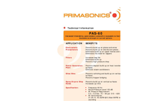 Prima - Model PAS 60 - Audiosonic Acoustic Cleaner - Brochure
