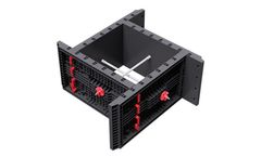 Geoplast - Model Geopanel Star - Modular Recycled Plastic Formwork for Construction of Columns, Plinths and Concrete Walls