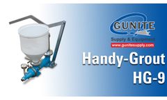 grout pump, grouting pump, grout pumps, Handy Grout model HG-9 grout pump - Video