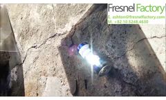 Solar condensing test using Fresnel lens(Concentrated Photovoltaic lens) - Video