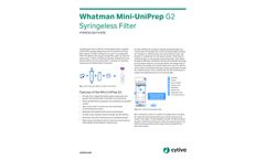 Whatman Mini-UniPrep G2 Syringeless Filter - Brochure
