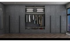 Mellow - Gray Gold Stainless Steel Wardrobe Cabinet SS Almirah Glass Doors for Clothes