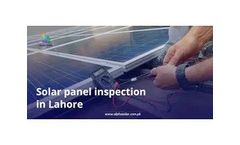 Solar panel inspection in Lahore