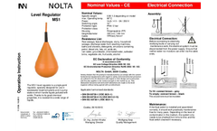NIVA - Model MS 1 - Level Controller - Brochure