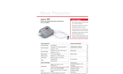 Optris - Model CT - Precise Non Contact Temperature Measurement From -40°C to 900°C Datasheet