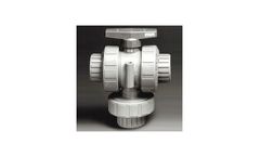 Plast-O-Matic - Model 3-4 Inch Sizes - 3-Way Manual Ball Valves