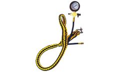 Plug-It-Products - Model 125-10 - Inflation Hose w/ Monitoring Gauge & Ball Valve