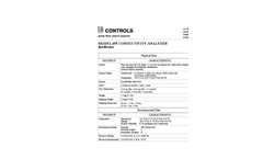 IC Controls - Model 455 - Conductivity Microprocessor Analyzer - Specifications