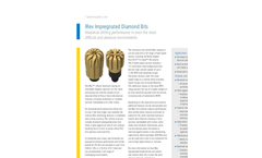 Diamond - Model IRev - Impregnated Drill Bits Brochure