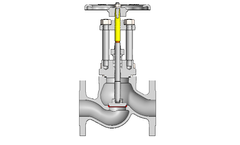Chemar - Model PN40 DN15 - Flanged Straight Pattern Stop Valve
