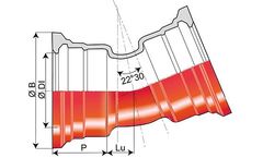 Saint-Gobain-PAM - Model 22°30 (1/16) - Bend