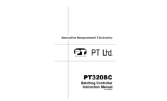 Model PT320BC - Weigh Batching Controller - Instruction Manual