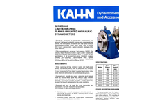 Kahn - Model 404 - Cavitation Free Flange-Mounted Hydraulic Dynamometers Brochure