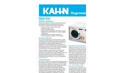 Opti-Cal - Stand Alone Humidity Calibrator Brochure