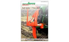 Sub Soiler 1 Tine - Std Duty - Datasheet