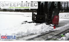 Snow Clearance with a Sweepertec Forklift Brush Attachment - Video