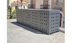 DBM - Model 3-BINS - Waste Wheeled Bins - Metal Covers with  triangle lock closing system