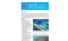 FLAC3D - Version 7.0 - Explicit Continuum Modeling of Non-linear Material Behavior in 3D - Brochure