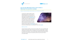 Collecting Meteorological Data Using a Weather Station Data Logger - Application Note