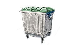 Green City - 1100L Steel Waste Bins