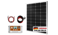 Light Catcher - 100 Watt Monocrystalline Solar Panel Kit (Panel+Controller+2" Wire)
