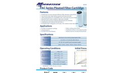 Model PAC Series - Pleated Filter Cartridge Brochure