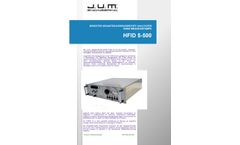 J.U.M. - Model 5-500 - Heated FID Analyzer  - Brochure