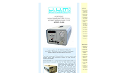 J.U.M. - Model 3-800 - Portable Transportable Heated Total Hydrocarbon Analyzer  - Brochure