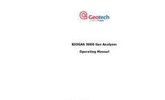 Geotech BIOGAS 5000 Portable Biogas Analyser - Operating Manual